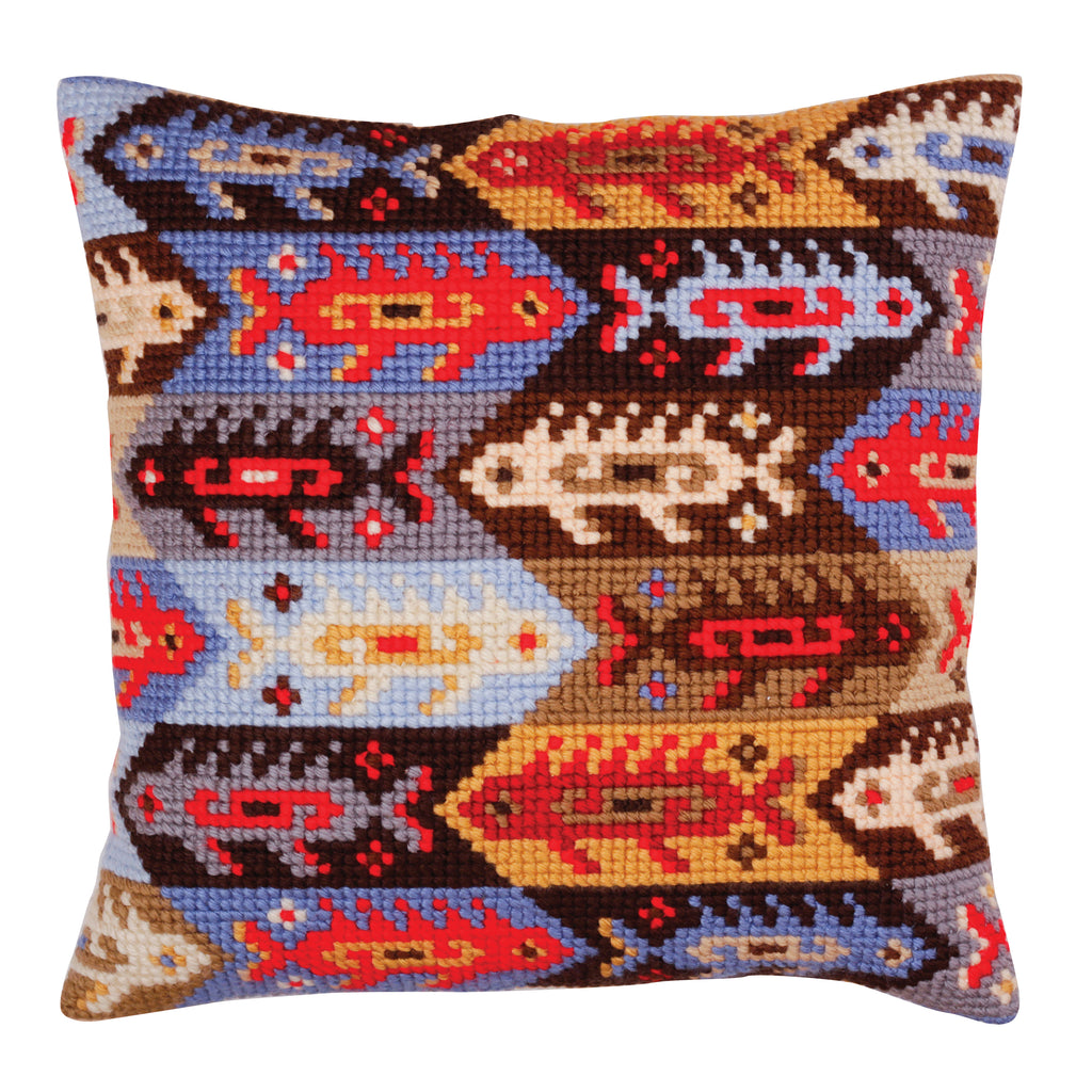 Cross Stitch Kit: Cushion: Ornament - Fish