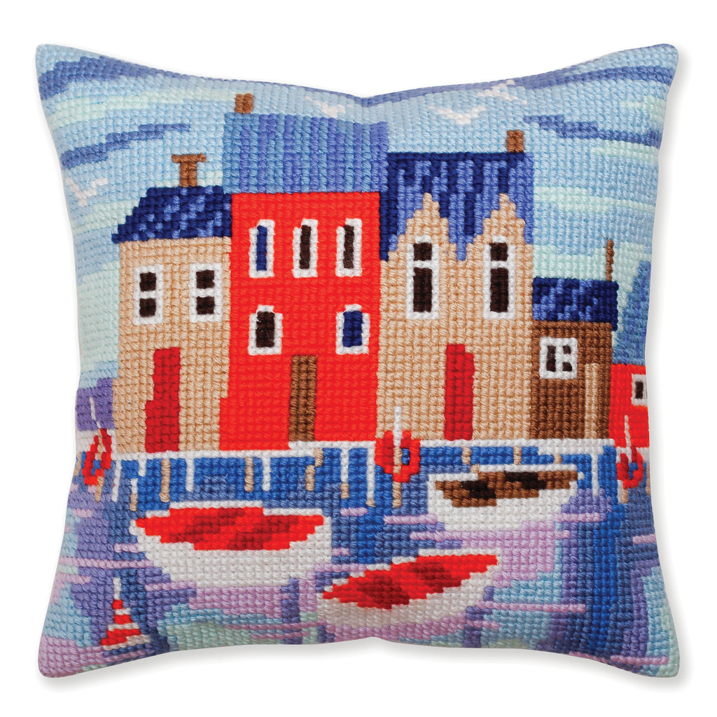 Cross Stitch Kit: Cushion: Serene Harbour