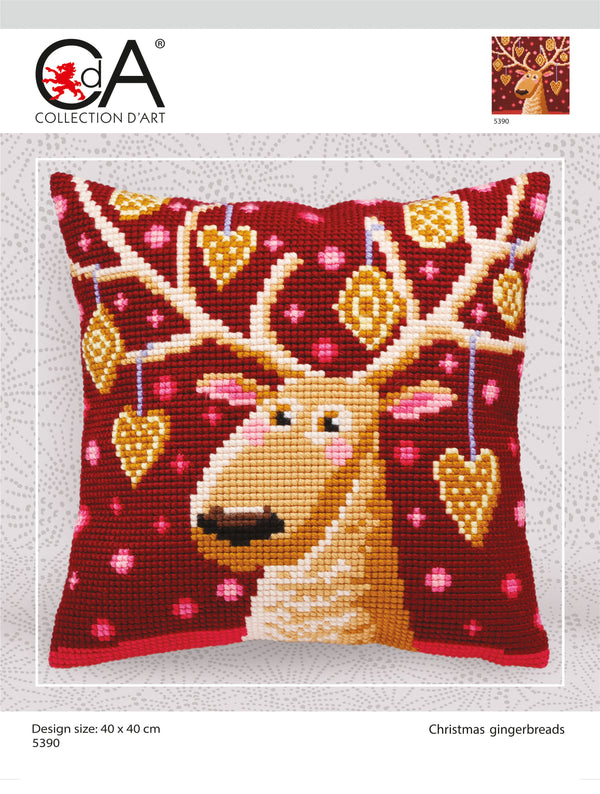 Cross Stitch Kit: Cushion: Christmas Gingerbreads