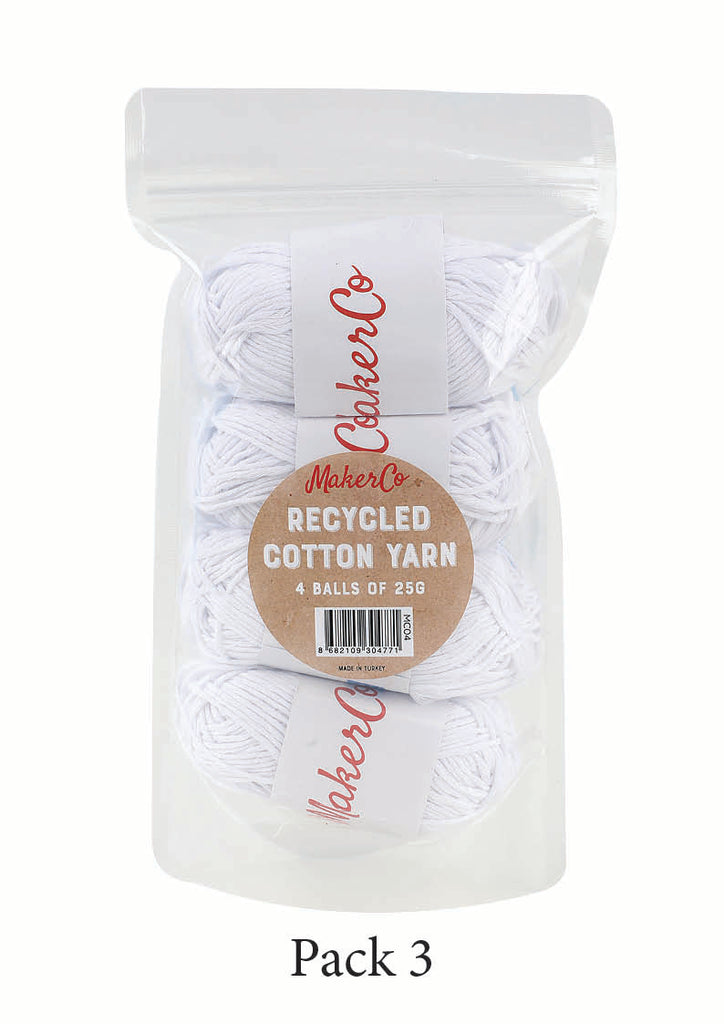 MakerCo - Recycled Cotton Yarn - Whites