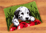 Vervaco Latch Hook Rug Kit Dalmatian With Apples PN-0147231