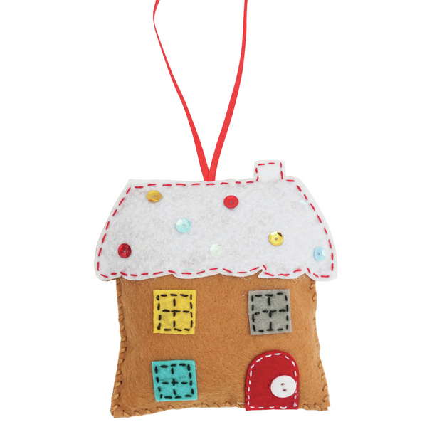 Felt Christmas Decoration Kit: Gingerbread House