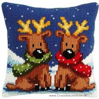 Vervaco Cushion Cross Stitch Kit Reindeer PN-0008726