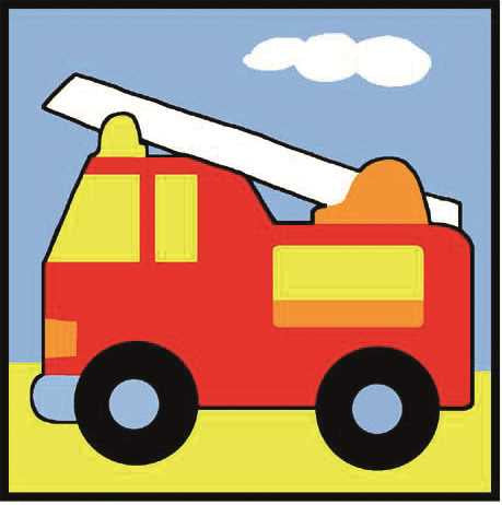 Printed Children's Canvas Tapestry Kit - Fire Engine