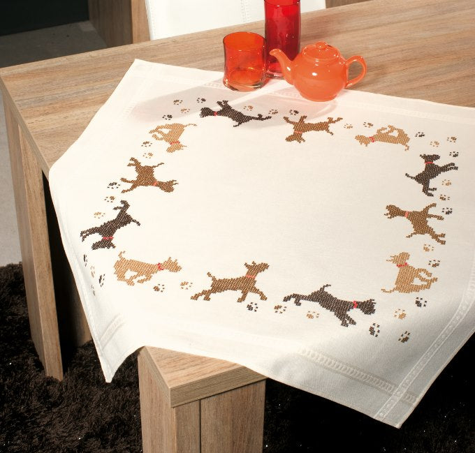 Vervaco Tablecloth Kit Playful Dog PN-0145160