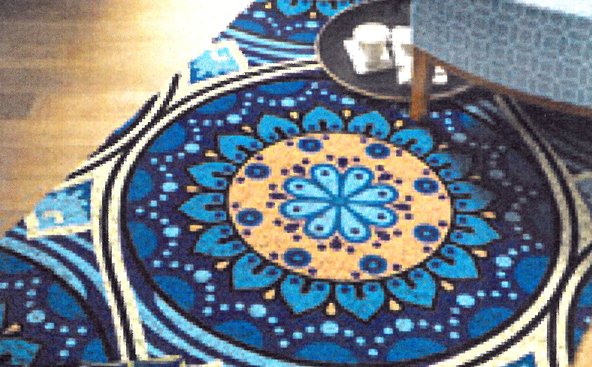 Printed Canvas Latch Hook Rug Kit Paisley 100cm x 150cm Readicut