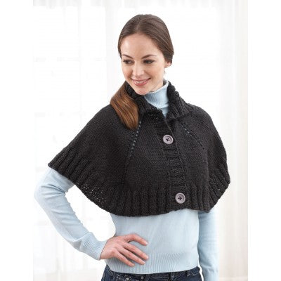KNITTING PATTERN - Alpaca - Top Down Button Front Capelet