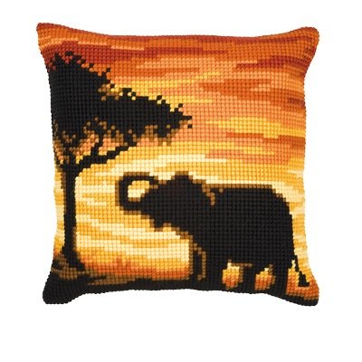Vervaco Cushion Cross Stitch Kit Elephant 1200\730
