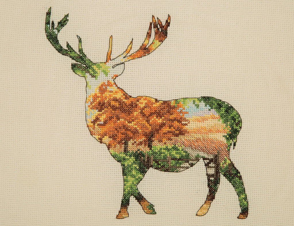Counted Cross Stitch Kit: Maia Collection: Stag Silhouette
