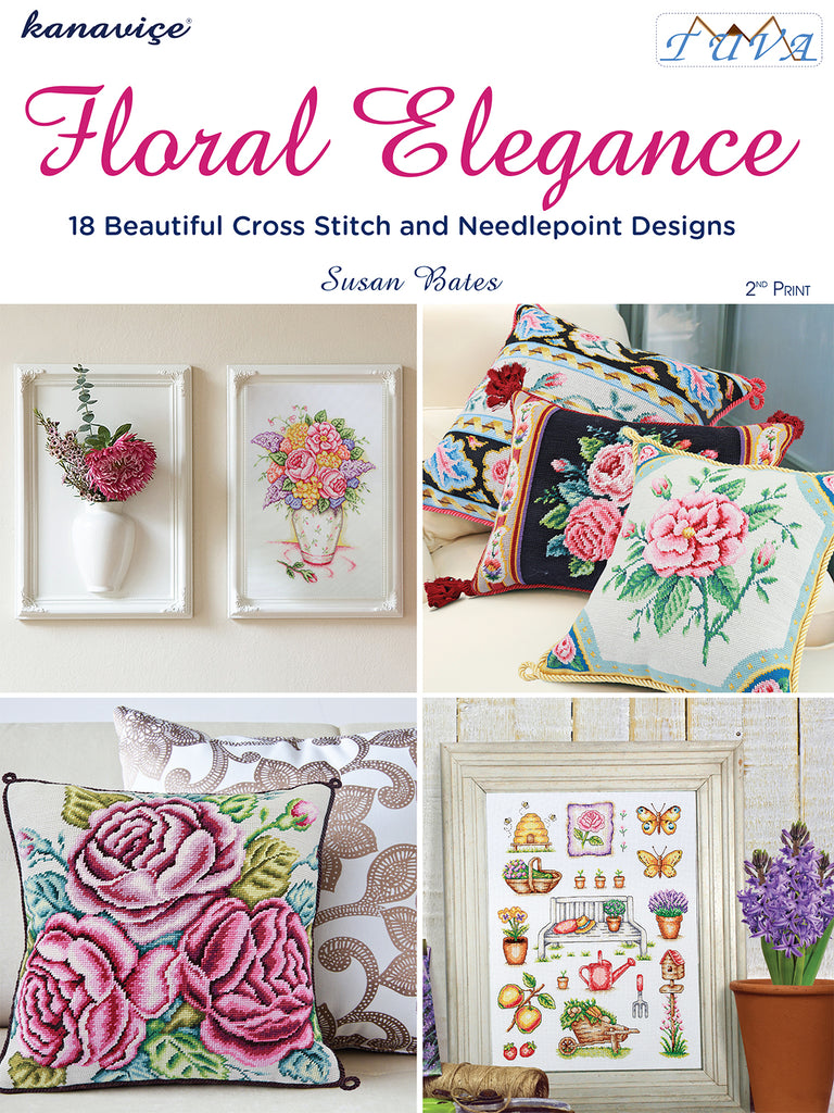 Floral Elegance - 18 Beautiful Cross Stitch & Needlepoint Designs by Susan Bales
