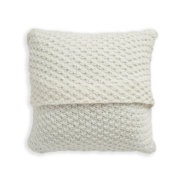 KNITTING KIT - Bernat Check Border Knit Pillow - White