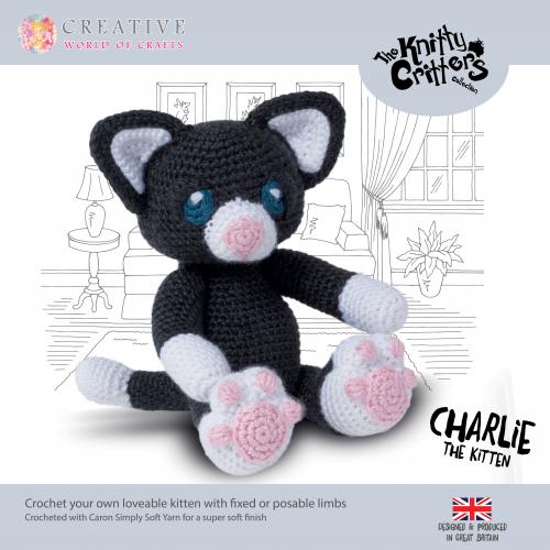 Knitty Critters - Charlie The Kitten Crochet Kit