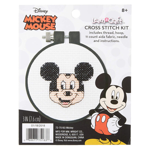 Learn-a-Craft: Counted Cross Stitch Kit: Mickey Mouse
