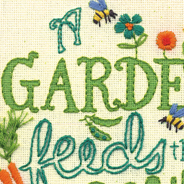 Embroidery Kit with Hoop: Crewel: Garden Verse
