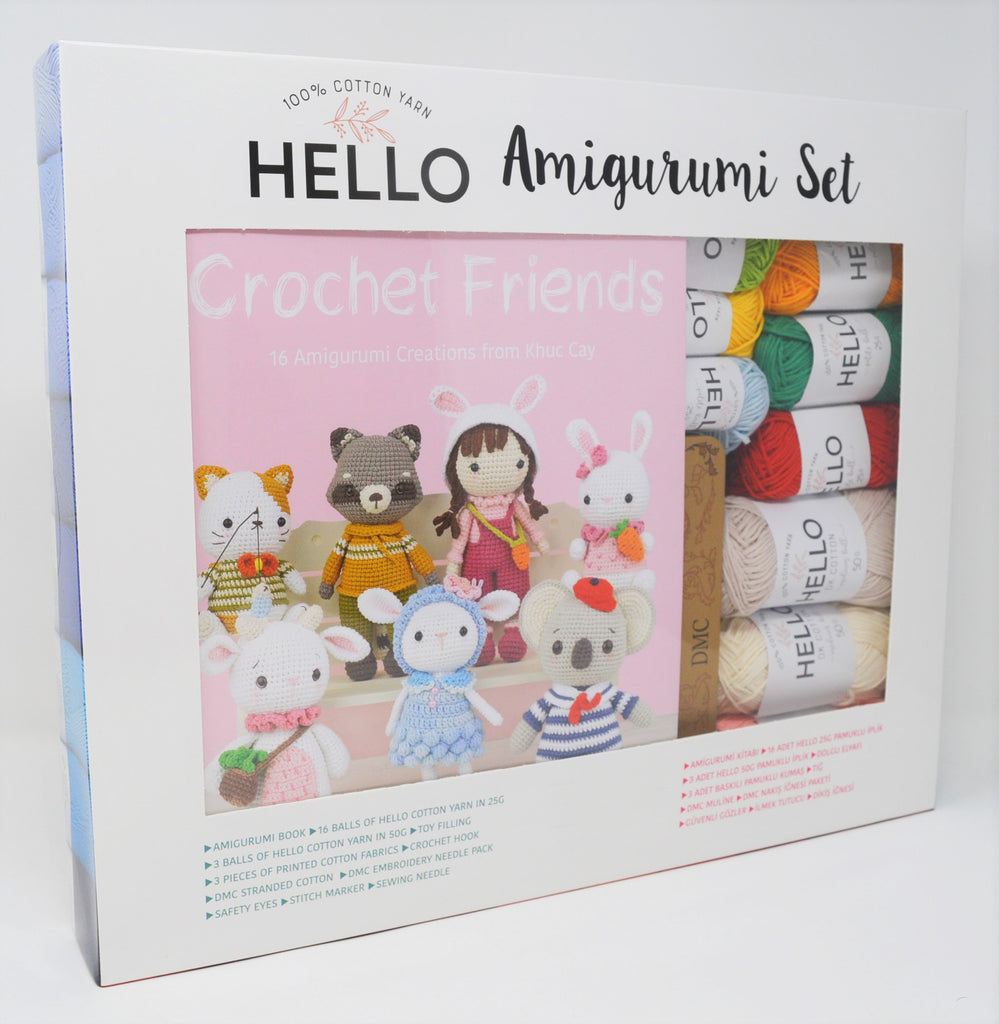 Hello Cotton Amigurumi Set (Sweet Crochet Friends)