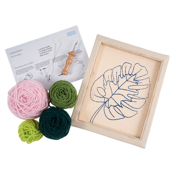 Punch Needle Kit: Cheese Plant
