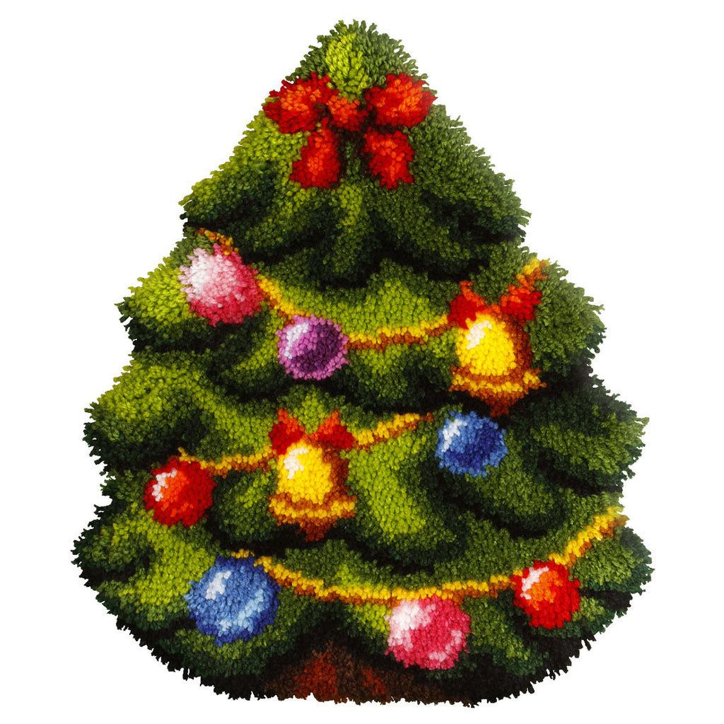 Latch Hook Kit: Cushion: Shaped: Christmas Tree