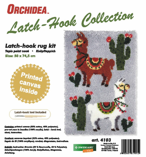 Latch Hook Kit: Rug: Llama