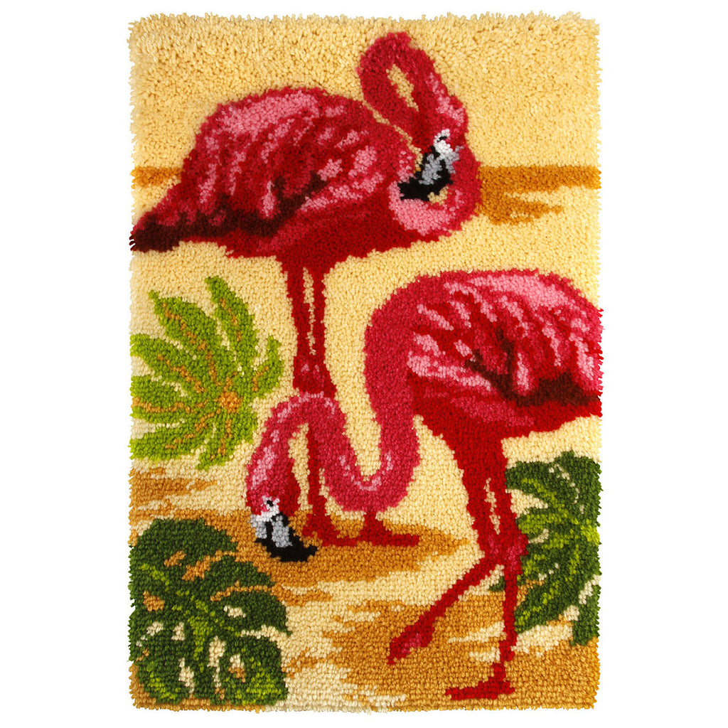 Latch Hook Kit: Rug: Flamingo