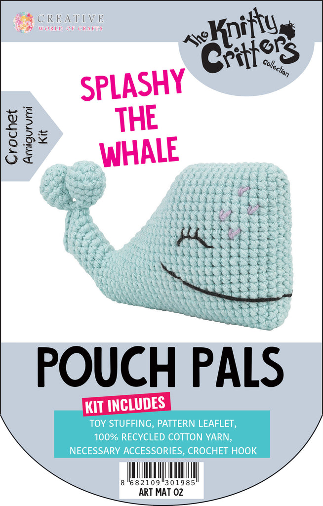 Knitty Critters - Pouch Pals - Splashy The Whale