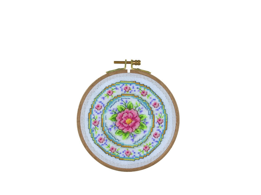 Counted Cross Stitch Kit - ACS05 - Floral Plate