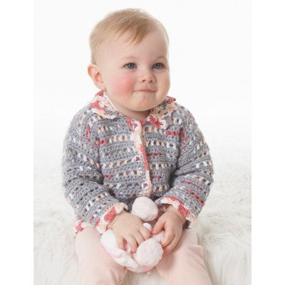 CROCHET PATTERN - Softee Baby - Baby's Lacy Jacket Crochet Pattern