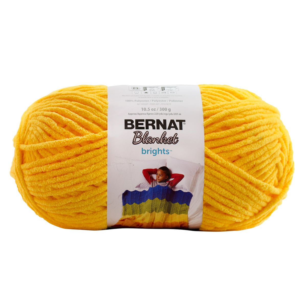 Bernat Blanket Brights SCHOOL BUS YELLOW 12003 Yarn Big 10.5 Oz