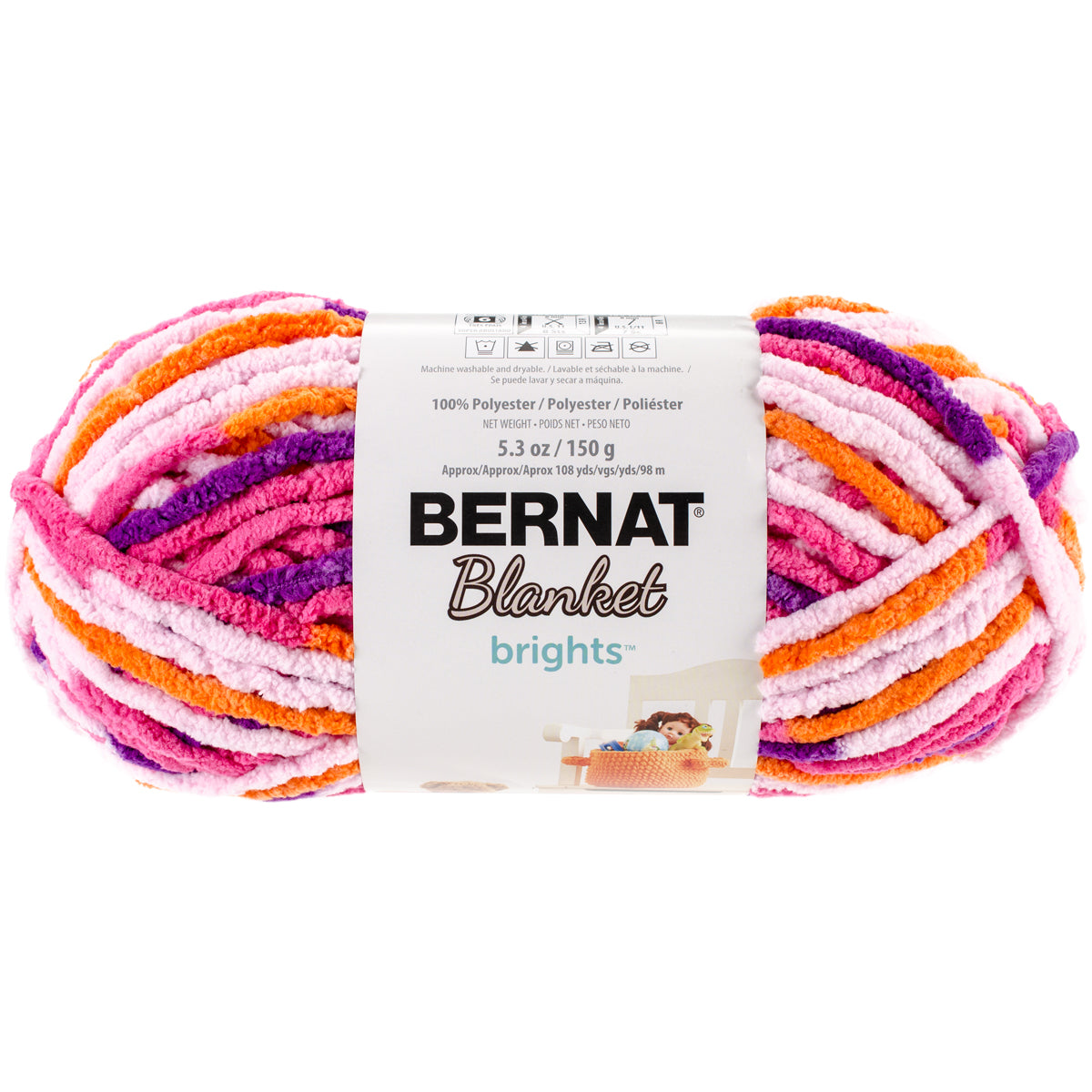Bernat Blanket Brights Waterslide Varg Yarn - 2 Pack of 300g/10.5oz -  Polyester - 6 Super Bulky - 220 Yards - Knitting/Crochet