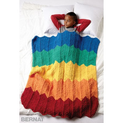 KNITTING PATTERN - Blanket Brights - Rainbow Ripple Blanket