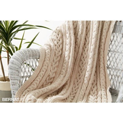 KNITTING PATTERN - Maker Home Dec - Braided Cables Throw