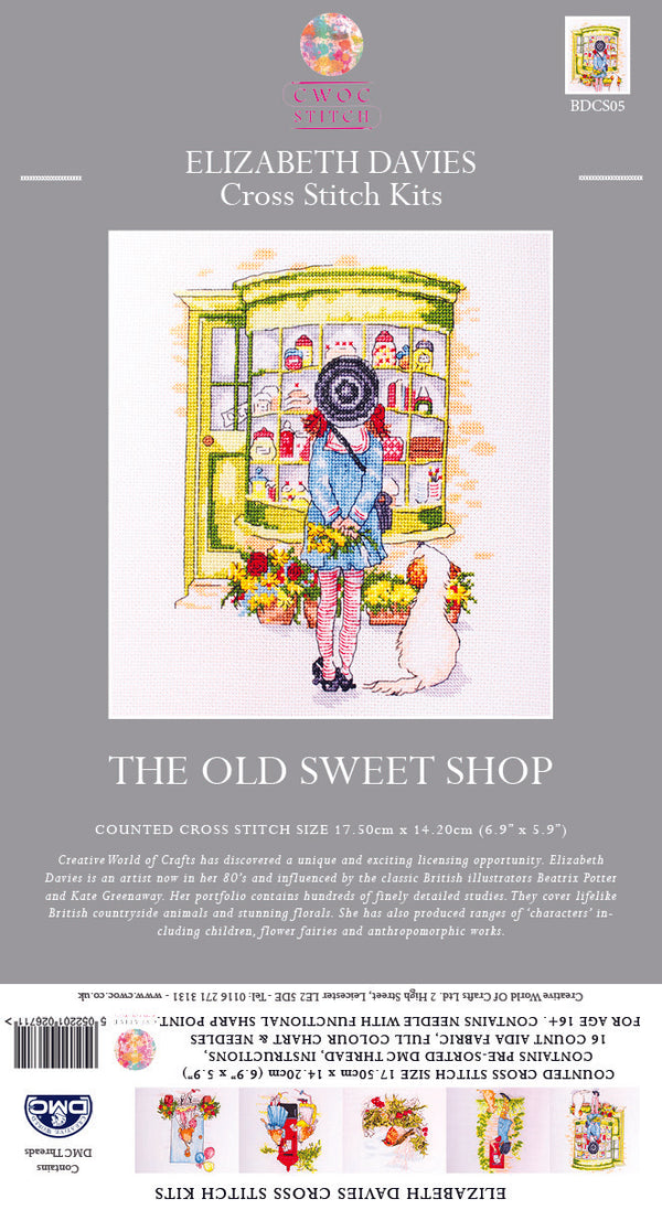 Elizabeth Davies Counted Cross Stitch Kit - The Old Sweet Shop