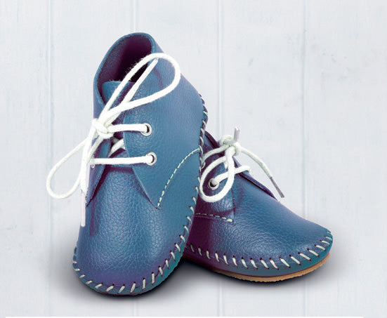 Daisy Roots - Little Shoes - Chukka Boys Blue Lace Boot