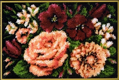 Wonderart Classic Floral Divine Latch Hook Rug Kit 20" x 30"
