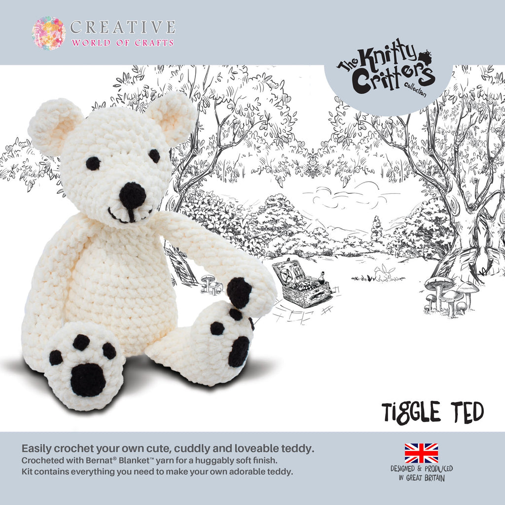 Knitty Critters - Teddy Crochet Kit - Tiggle Ted