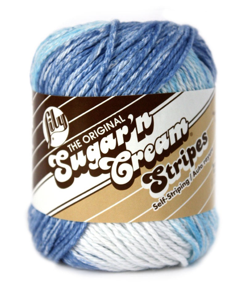 Lily Sugar'N Cream Natural Stripes Yarn - 6 Pack of 57g/2oz - Cotton - 4  Medium (Worsted) - 95 Yards - Knitting/Crochet