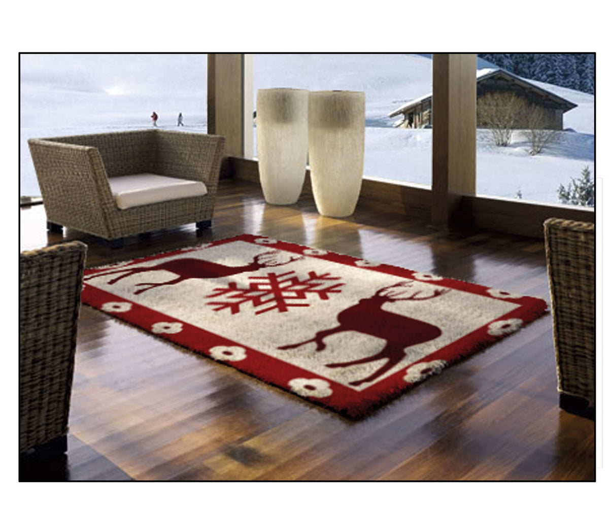 Printed Canvas Latch Hook Rug Kit Deer 50cm x 100cm Readicut