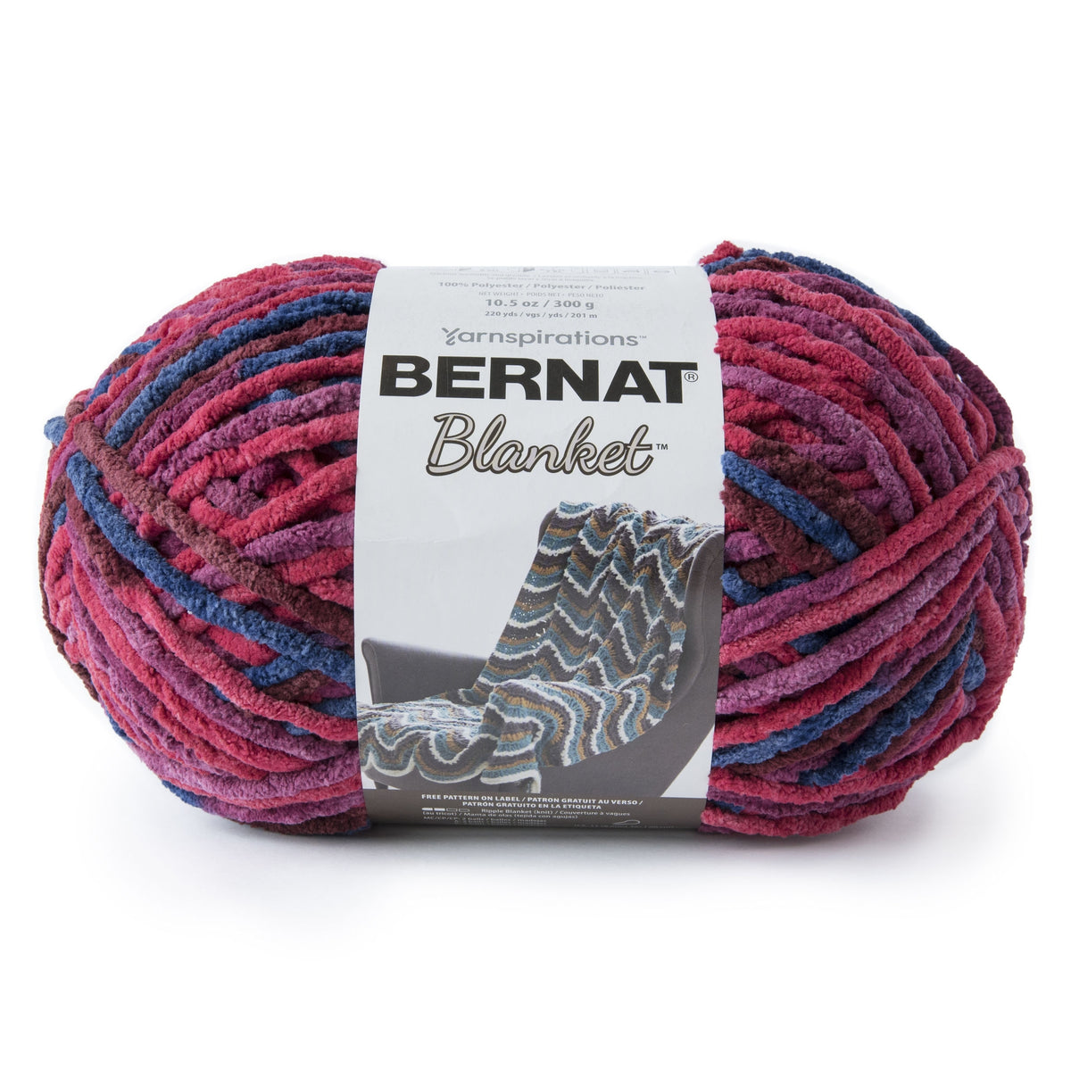 Bernat Blanket O'Go Yarn - 2 Pack, Copper Color, Super Bulky #6 Polyester Chenille For Blankets - View #8
