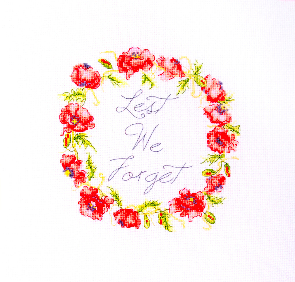 Remembrance Counted Cross Stitch Kit - Lest We Forget