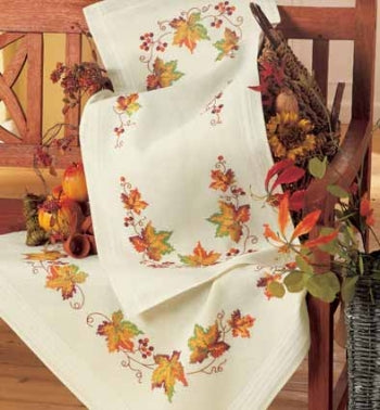 Vervaco Embroidery Tablecloth Kit - Autumn Leaves PN-0013291 / 9.0374