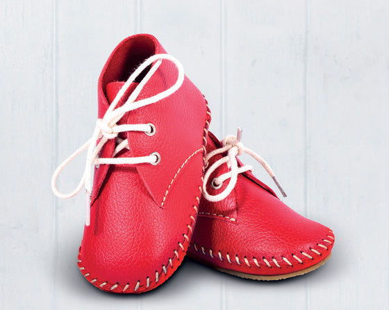 Daisy Roots - Little Shoes - Chukka Boys Red Lace Boot
