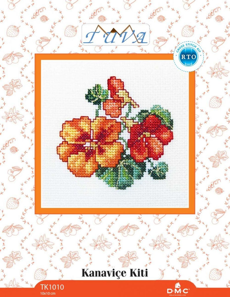 Tuva Cross Stitch Kit - TK1010 - Orange Petunias