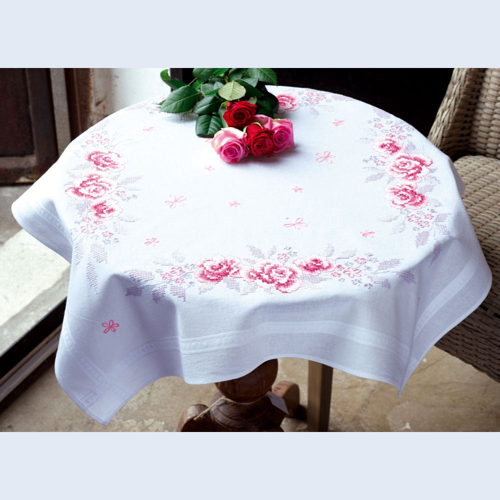 Vervaco Tablecloth Kit Rose Garland PN-0149871