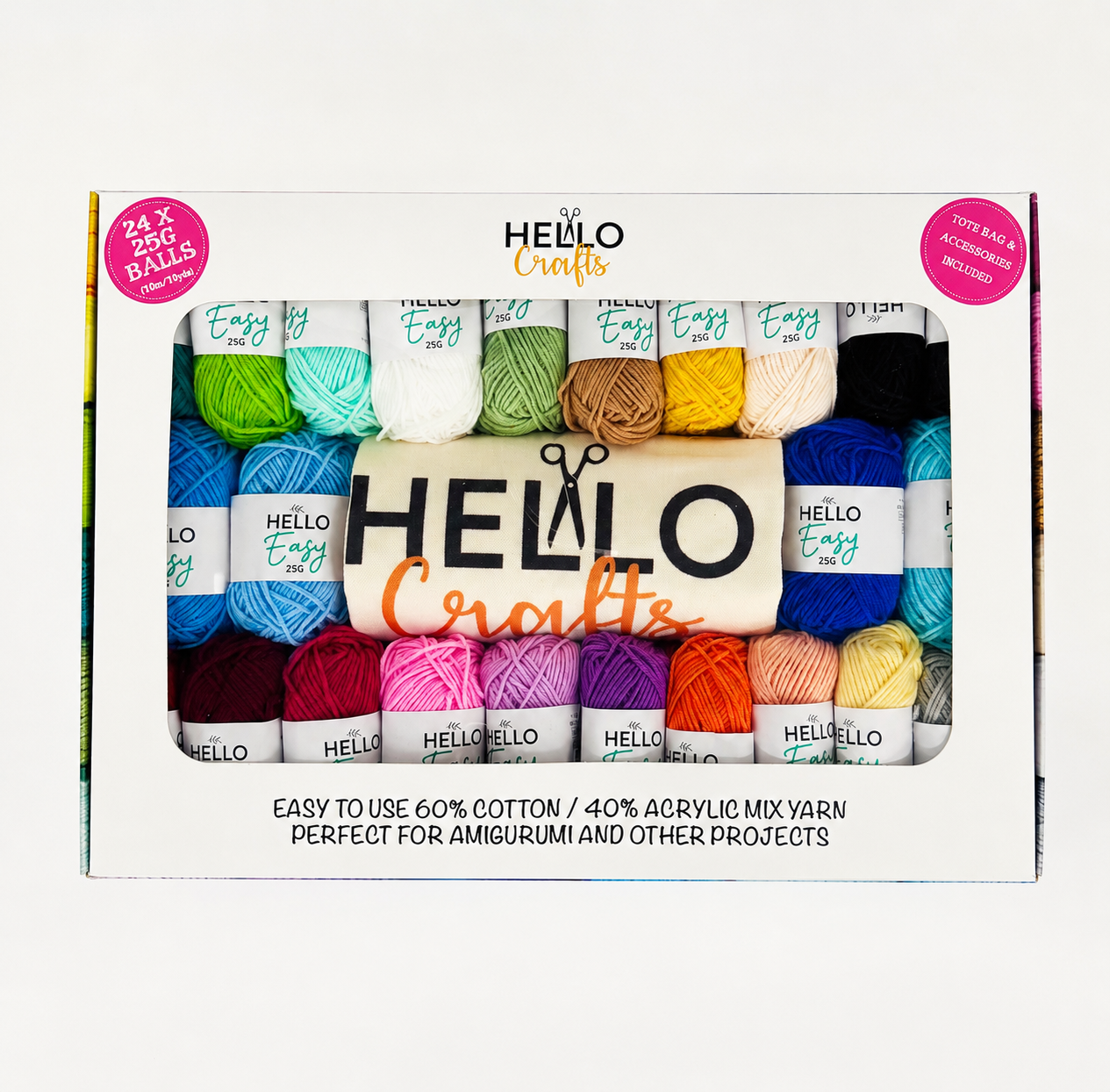 Hello Easy Gift Box | 24 x 25g Hello Easy Yarn Set