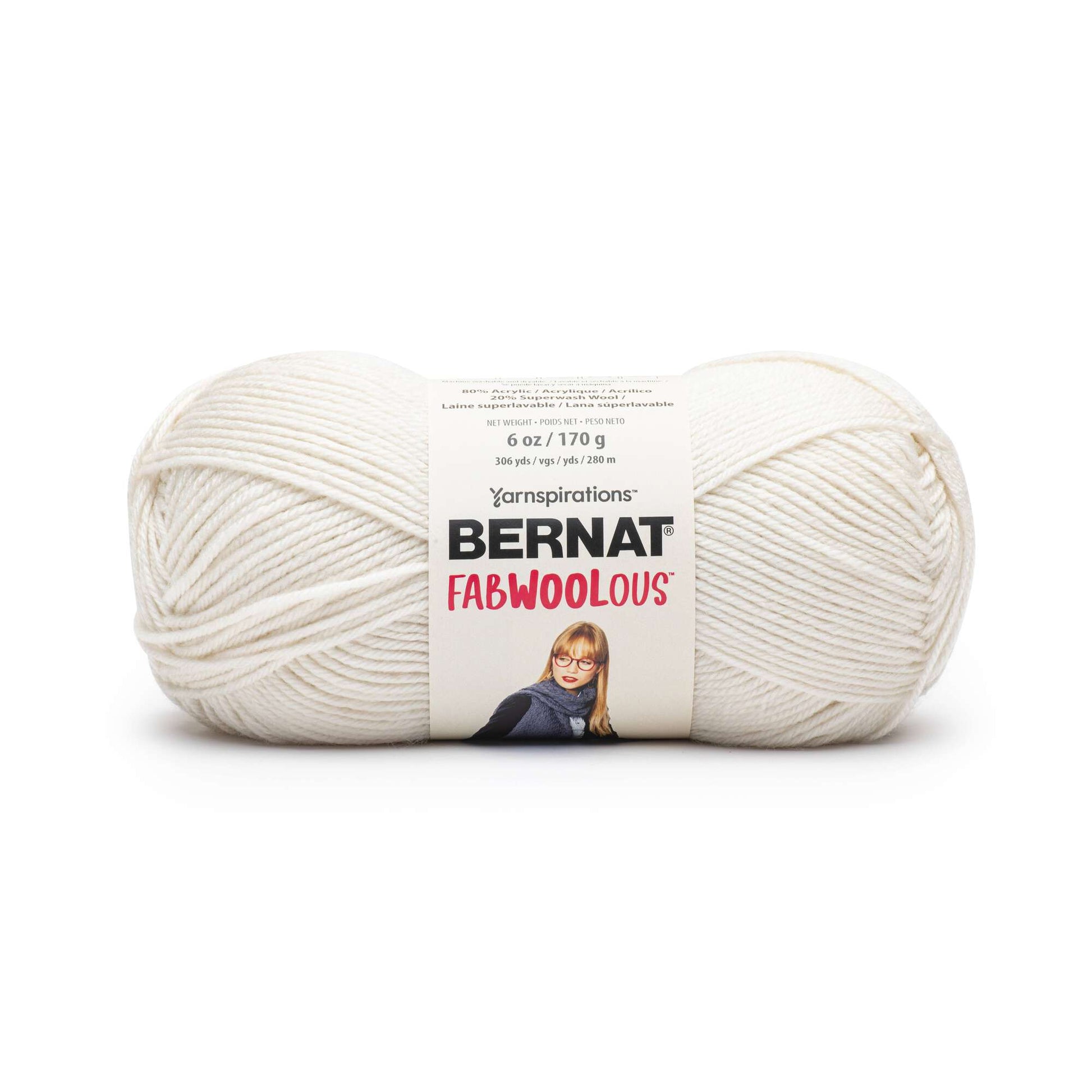 2 Ball Pack Bernat Fabwoolous Aran Yarn 160g