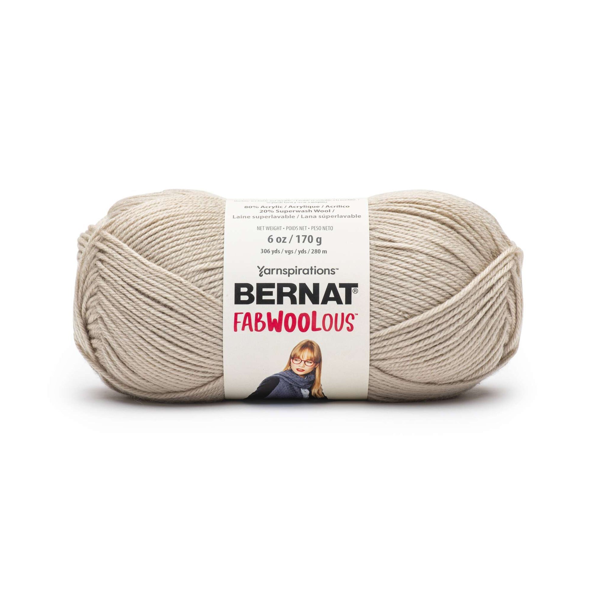 2 Ball Pack Bernat Fabwoolous Aran Yarn 160g