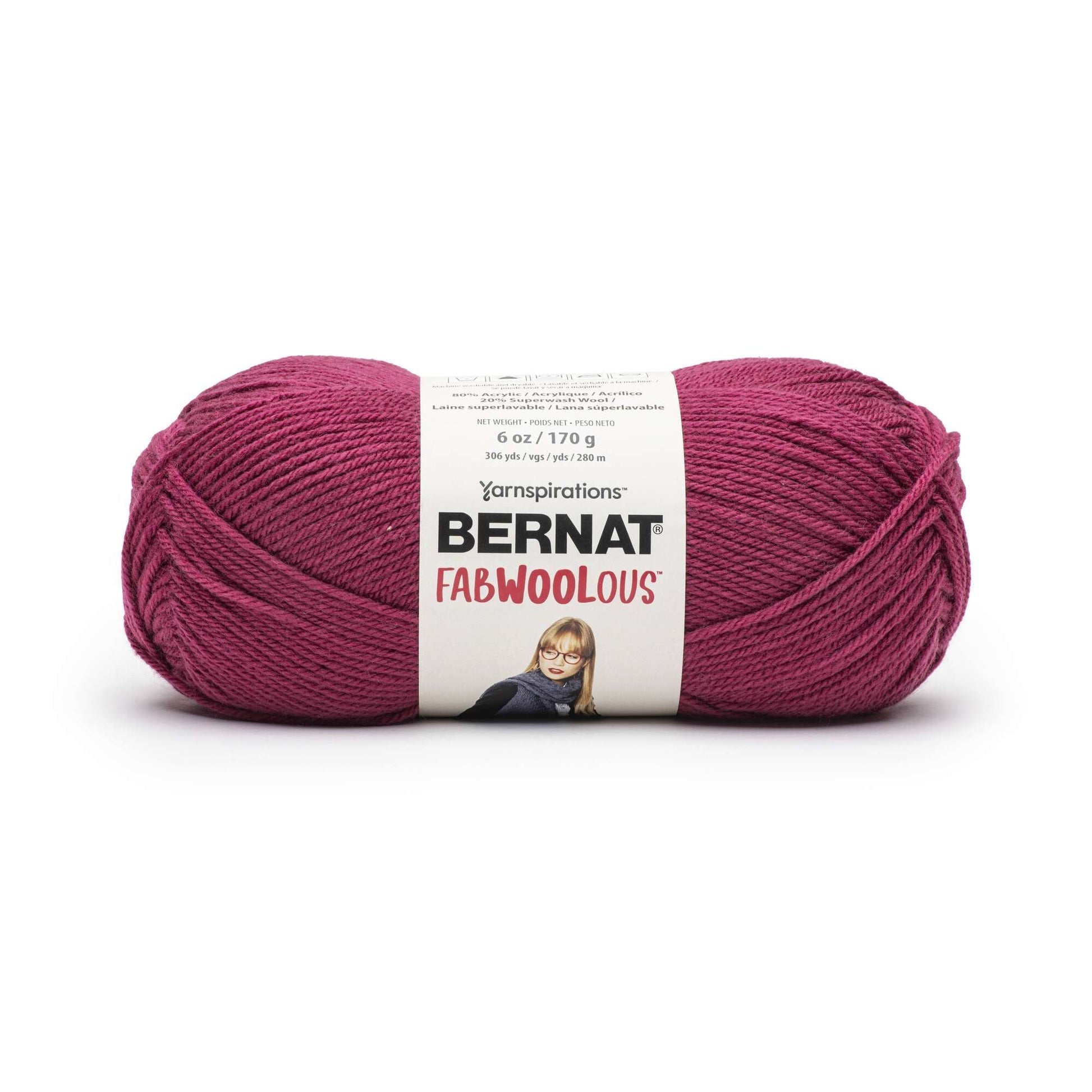 2 Ball Pack Bernat Fabwoolous Aran Yarn 160g