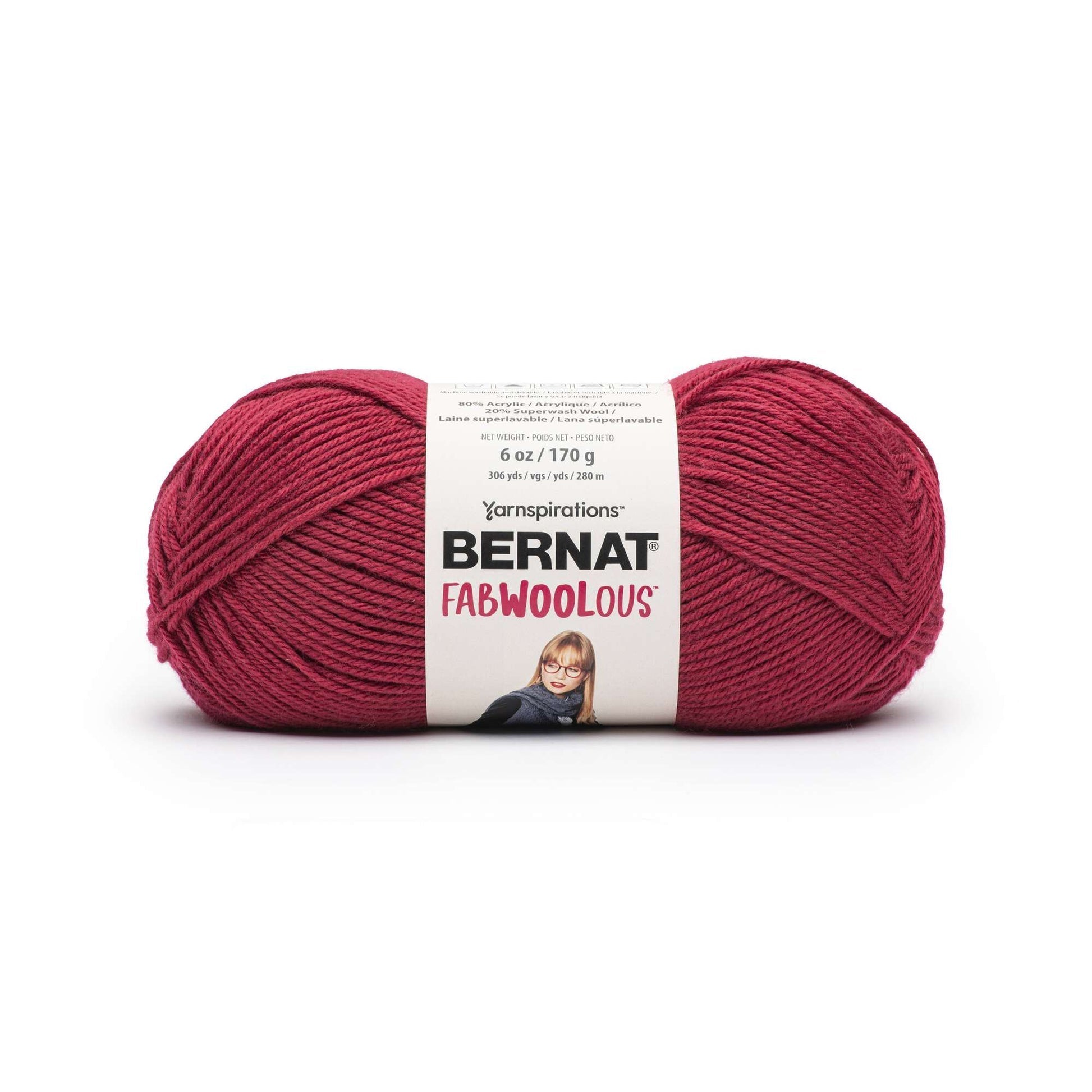 2 Ball Pack Bernat Fabwoolous Aran Yarn 160g