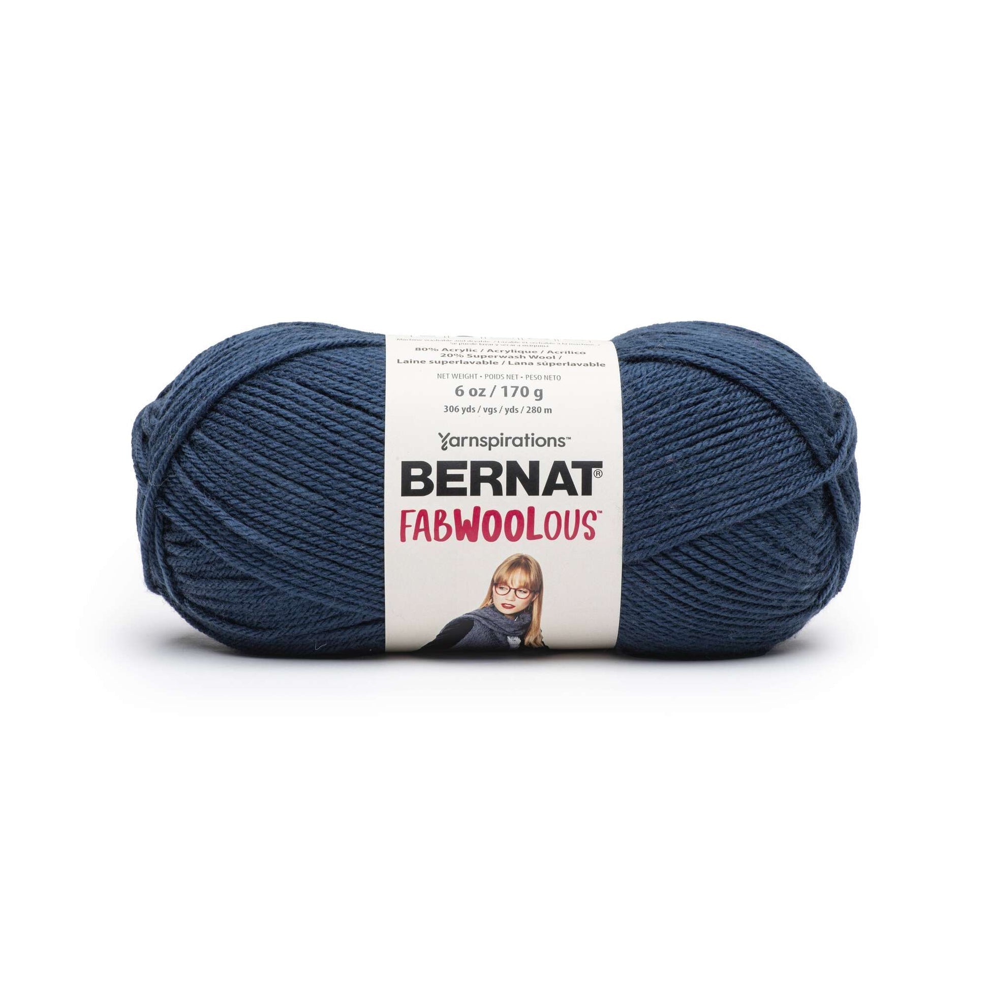 2 Ball Pack Bernat Fabwoolous Aran Yarn 160g