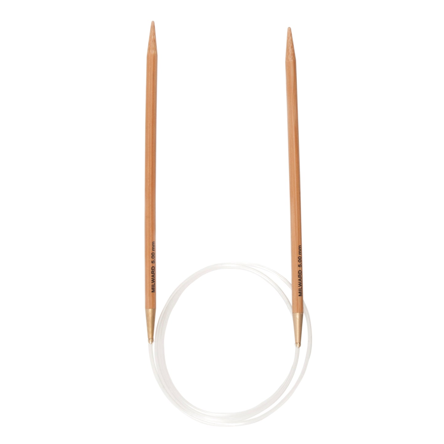 Knitting Pins: Circular: Fixed: Bamboo: 80cm x 5.00mm