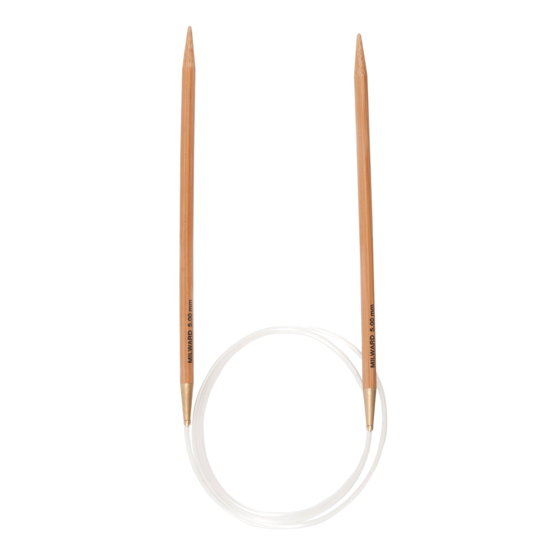 Knitting Pins: Circular: Fixed: Bamboo: 80cm x 5.00mm